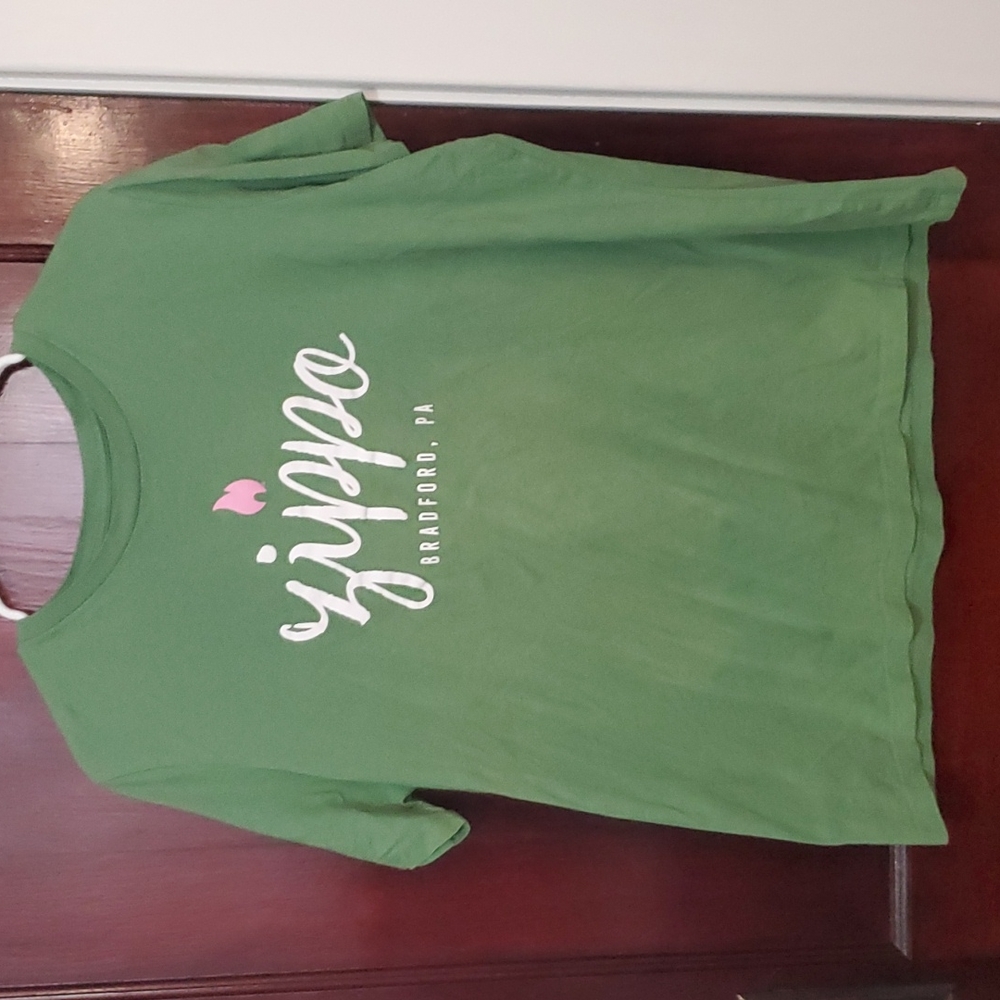Women's green zippo tshirt from the zippy museum in pa